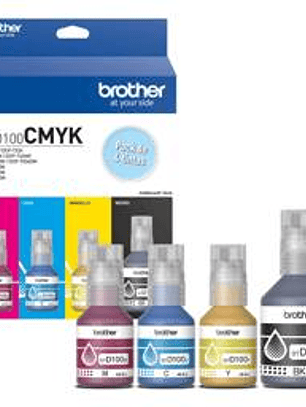 Pack 4 Botellas Tinta Brother BTD100 Completo - DCP-T300/T500W