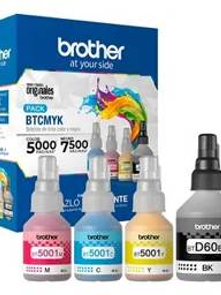 Pack 4 Botellas Tinta Brother BTD100 Completo - DCP-T300/T500W 2