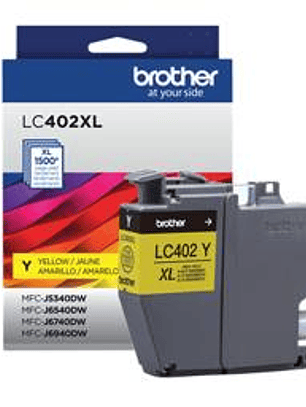Cartucho Tinta Brother LC402XLYS Amarillo - Alto Rendimiento 1.500 Páginas