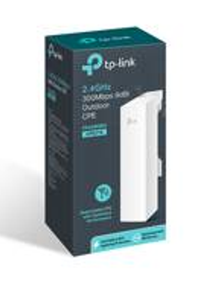 Access Point TP-Link CPE210 2.4GHz 300Mbps Exterior 9dBi Largo Alcance 1