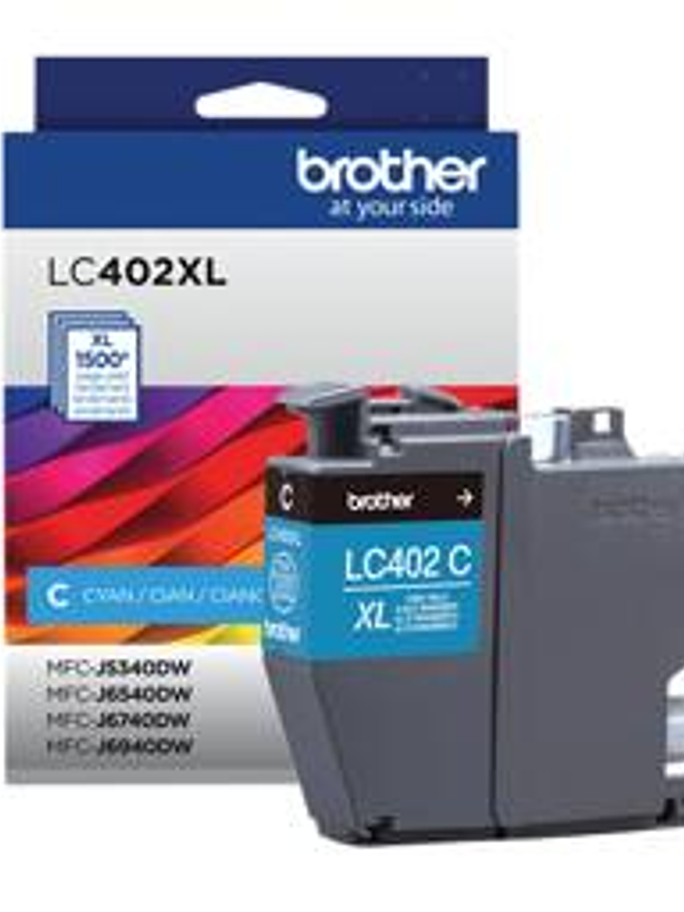 Cartucho Tinta Brother LC402XLCS Cyan - Alto Rendimiento 1.500 Páginas 1