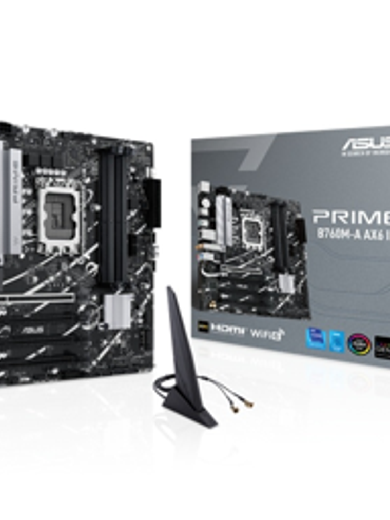 Placa Madre ASUS PRIME B760M-A AX6 II, Socket LGA1700, 4x DDR5, Wi-Fi 6, Aura Sync RGB, Micro-ATX 1