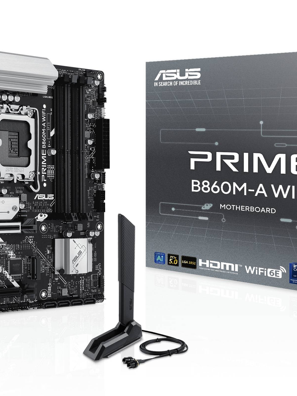 ASUS - PRIME B860M-A - Motherboard - Micro ATX - LGA 1851 - Intel B860 - para Core i9 / para Core i7 1
