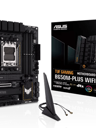 Placa Madre ASUS TUF GAMING B650M-PLUS WIFI, Socket AM5, 4x DDR5, DP, HDMI, 2xM.2, Wi-Fi, Micro-ATX