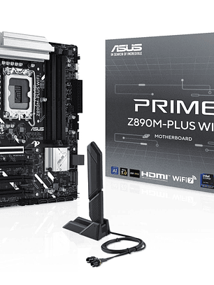Placa Madre ASUS PRIME Z890M-P WIFI, Socket LGA1851, x4 DDR5, x3 M.2, PCIe 5.0, Wi-Fi 7, Micro-ATX