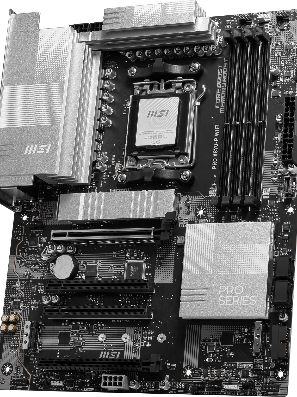 Placa Madre MSI PRO X870-P WIFI, Socket AM5, 4x DDR5, HDMI, Type-C DP, 3x M.2, Wi-Fi 7, ATX 4