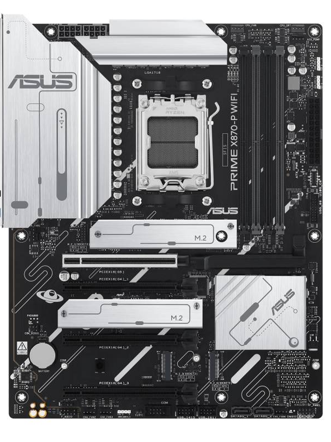 Placa Madre ASUS PRIME X870-P WIFI, Socket AM5, 4x DDR5, 4x M.2, PCI-e 5.0 x16, Wi-Fi, ATX 5