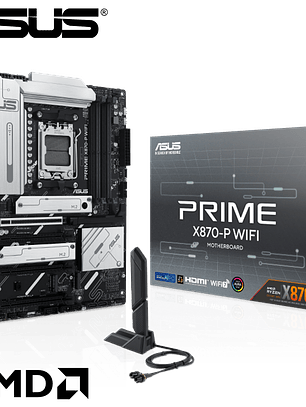 Placa Madre ASUS PRIME X870-P WIFI, Socket AM5, 4x DDR5, 4x M.2, PCI-e 5.0 x16, Wi-Fi, ATX