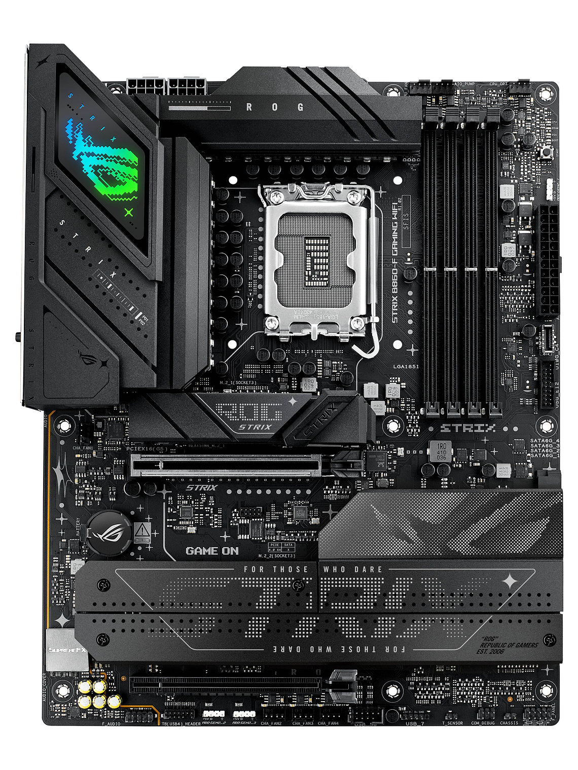 Placa Madre ASUS ROG STRIX B860-F GAMING WiFi, Socket LGA1851, 4x DDR5, Wi-Fi 7, 2.5GbE, ATX 6