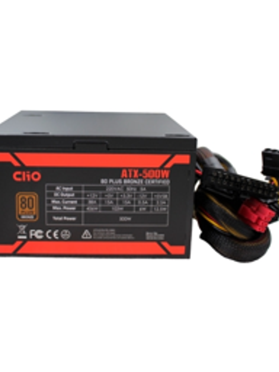 Fuente de Poder 500W CLIO ATX, 80 Plus Bronze 1