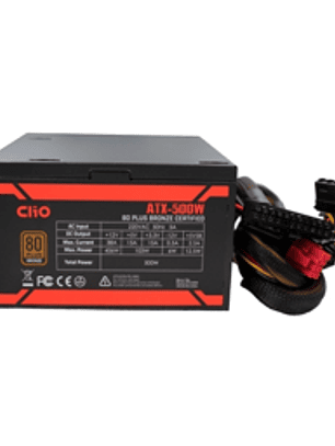 Fuente de Poder 500W CLIO ATX, 80 Plus Bronze