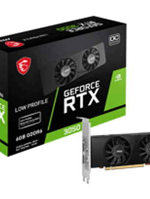 Tarjeta de Video MSI NVIDIA GeForce RTX 3050 LP 6G OC, 14 Gbps, 6GB GDDR6, 96-bit, Low Profile