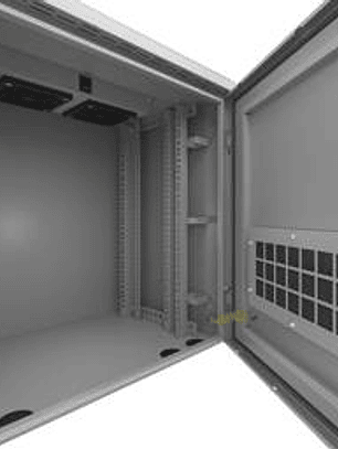 Gabinete exterior Nexxt NPC-O6U64P 6U 600x450mm para poste en acero SPCC gris claro