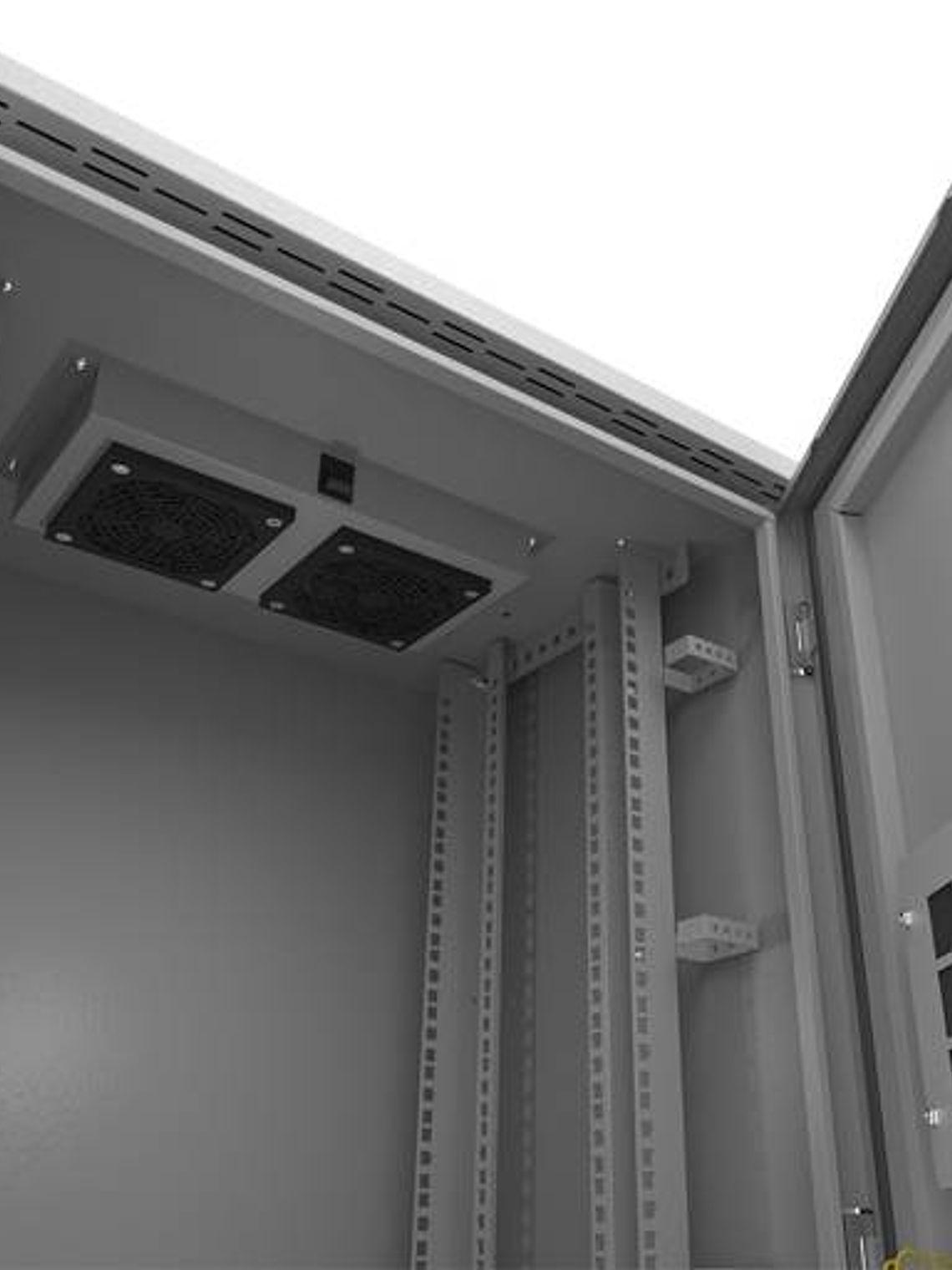 Gabinete exterior Nexxt NPC-O6U64P 6U 600x450mm para poste en acero SPCC gris claro 6