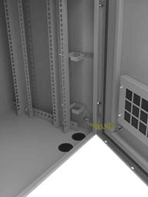 Gabinete exterior Nexxt NPC-O6U66P 6U 600x600mm para poste en acero SPCC gris claro