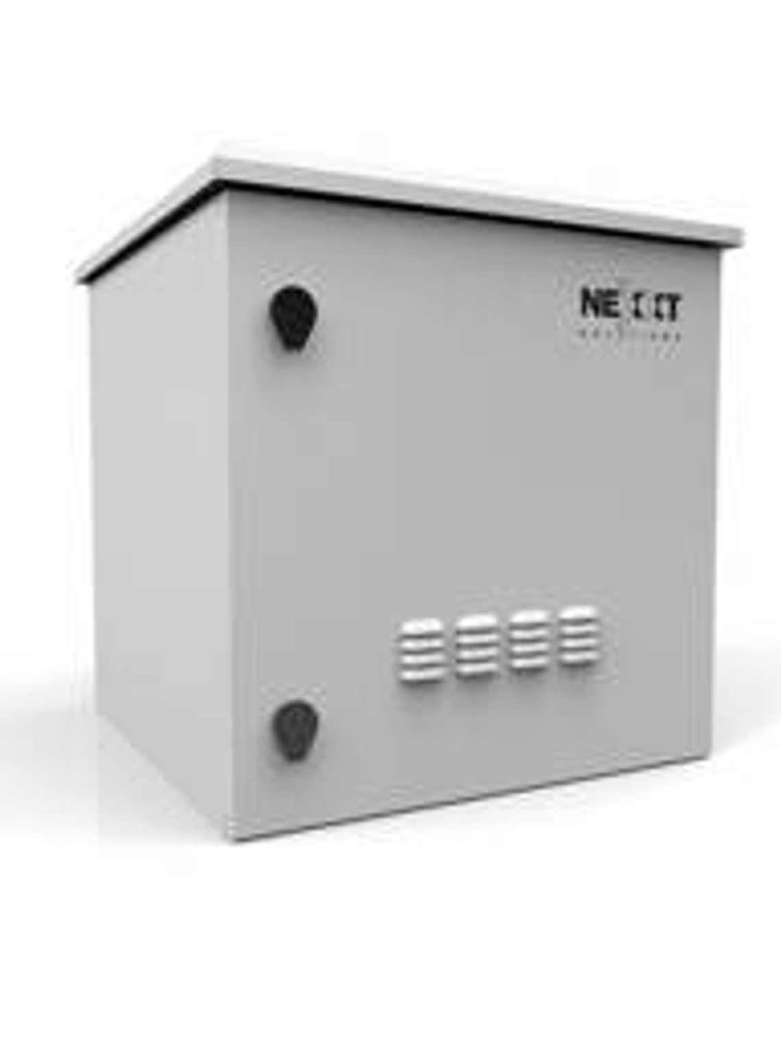 Gabinete exterior Nexxt NPC-O12U66P 12U 600x600mm para poste en acero SPCC gris claro 3