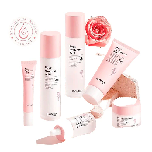 Set de Extracto de Rosas Ácido Hialurónico BIOAQUA COREANA - BIOAQUA COREANA | Chuy's Beautys
