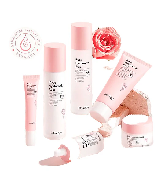 Set de Extracto de Rosas Ácido Hialurónico BIOAQUA COREANA