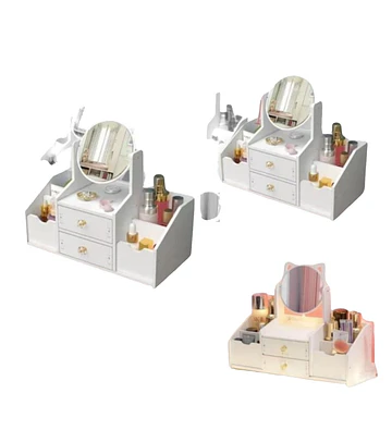 Organizador de Madera con Espejo Grande ORGANIZADORES - ORGANIZADORES | Chuy's Beautys Store