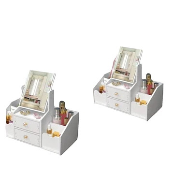 Organizador con Espejo Rectangular de Madera Prensada - ORGANIZADORES | Chuy's Beautys Store