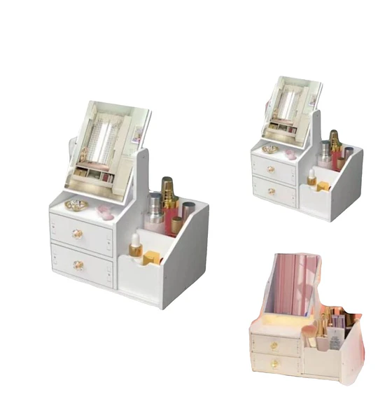 Organizador cosmético con espejo práctico ORGANIZADORES