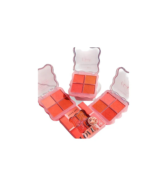 Paleta de Rubores Cuatro Tonos Paleta