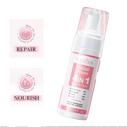 Limpiador Facial Espuma 4 en 1 SADOER Skincare Coreano - SADOER SKINCARE COREANO | Chuy's Beautys