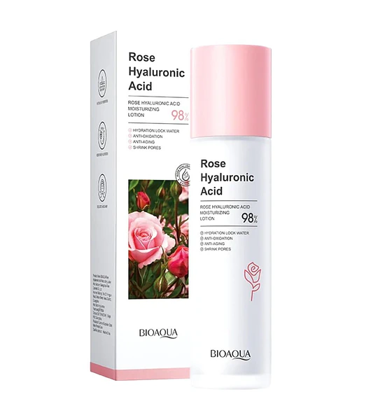 Loción Hidratante Agua de Rosas con Ácido Hialurónico BIOAQUA