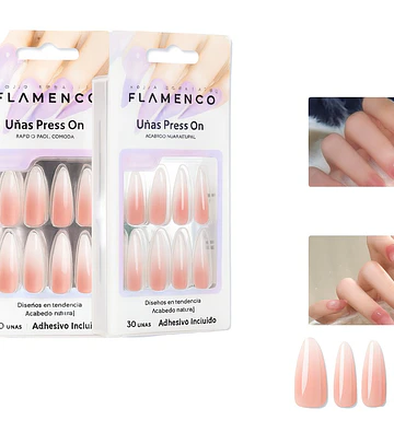 Uñas Press On Acabado Natural Flamenco - flamenco | Chuy's Beautys Store