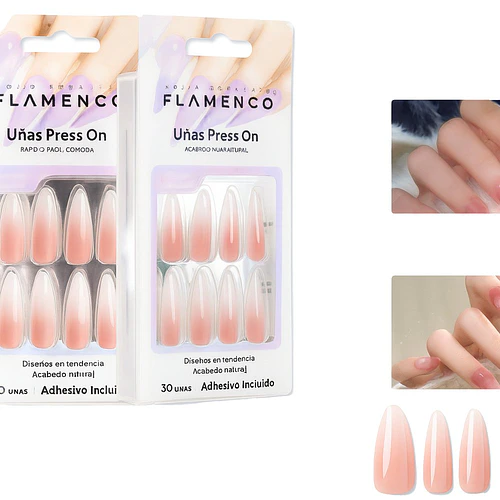 Uñas Press On Acabado Natural Flamenco - flamenco | Chuy's Beautys