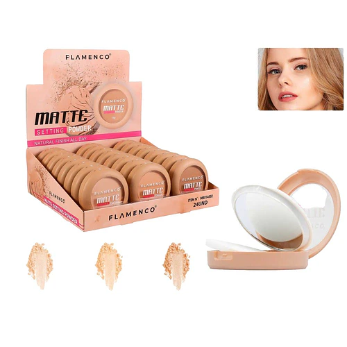 Polvo Compacto Fijador Matte Flamenco 10g - flamenco | Chuy's Beautys