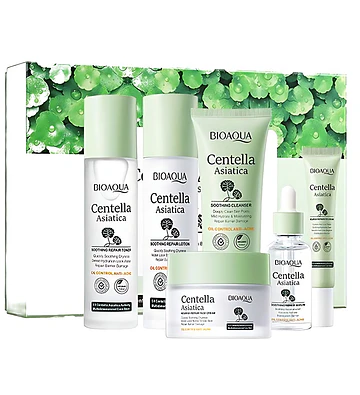 Kit Facial Centella Asiática BIOAQUA - Tratamiento Calmante para Piel Sensible - BIOAQUA | Chuy's Beautys Store