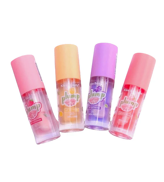 Brillo Labial Voluminizador KISS BEAUTY con Aroma Frutales