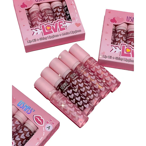 Set de Lipgloss Nude Hidratante Ushas - USHAS | Chuy's Beautys