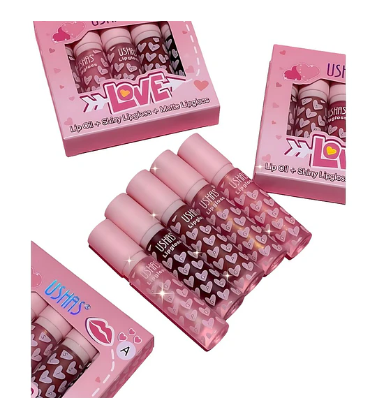 Set de Lipgloss Nude Hidratante Ushas