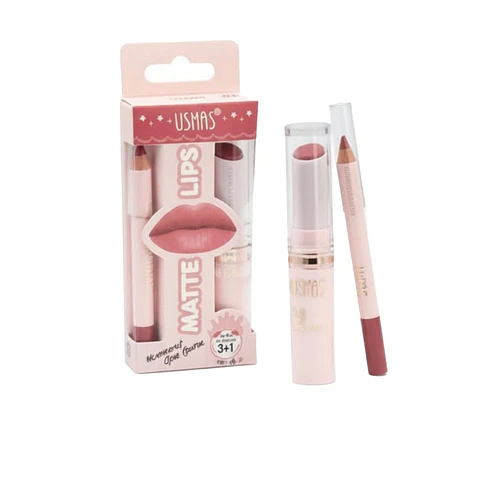 Labial Mate USHAS con Delineador - USHAS | Chuy's Beautys