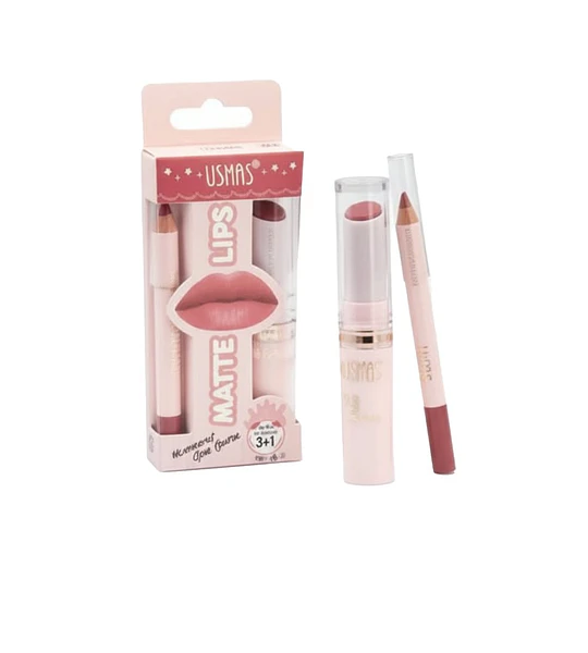 Labial Mate USHAS con Delineador