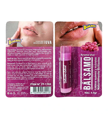 Bálsamo Labial Hidratante BUBBALUU Uva - BUBBALUU | Chuy's Beautys Store
