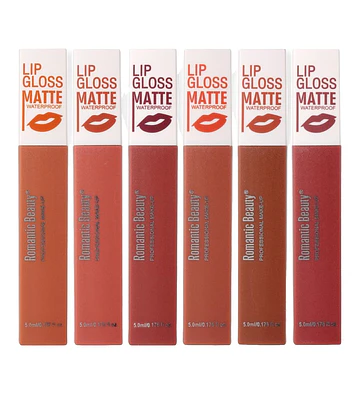 Brillo Labial Mate Waterproof Romantic Beauty Tonos Nude - ROMANTIC BEAUTY | Chuy's Beautys Store