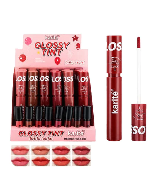 Gloss Labial Waterproof 8 Colores Kiss Beauty
