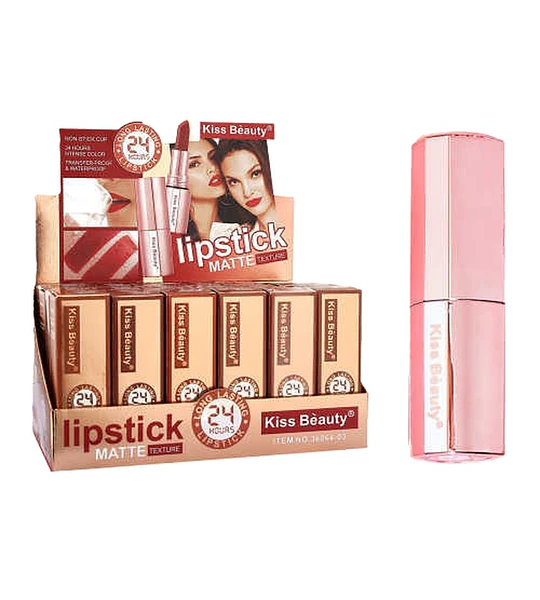 Labial Líquido Mate Kiss Beauty - Color Intenso y Duradero