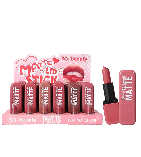 Labial líquido mate Kiss Beauty 6 tonos