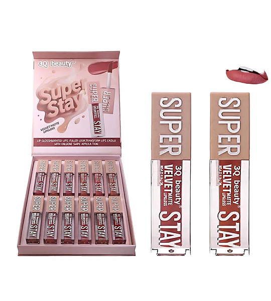 Labial Líquido Mate Kiss Beauty - Color Intenso y Duradero