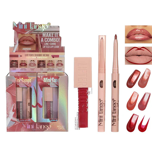 Set de labios brillo labial y delineador Kiss Beauty - kiss beauty | Chuy's Beautys