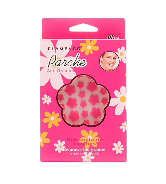 Parche Anti Granito Corazón y Flor 72 Und