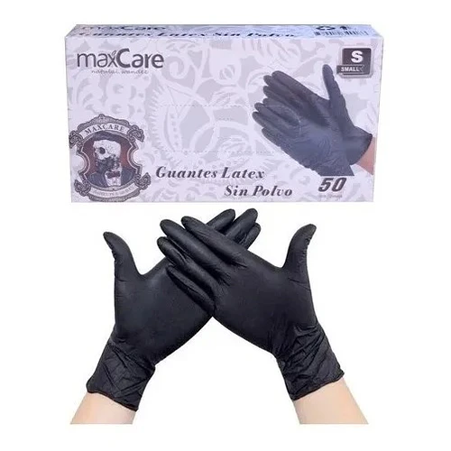 Guantes de Nitrilo Negro MaxCare - Pack de 50 Unidades - MaxCare | Chuy's Beautys
