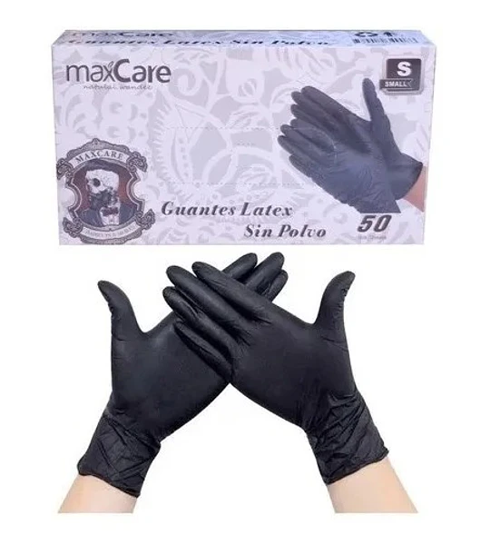 Guantes de Nitrilo Negro MaxCare - Pack de 50 Unidades