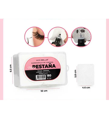 Almohadilla de limpieza pestaña 180pcs200/10 - FLAMENCO | Chuy's Beautys Store