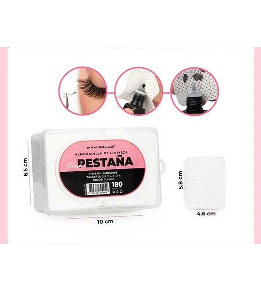 Almohadilla de limpieza pestaña 180pcs200/10