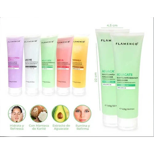 Gel exfoliante hidratante de manteca de karite - FLAMENCO | Chuy's Beautys